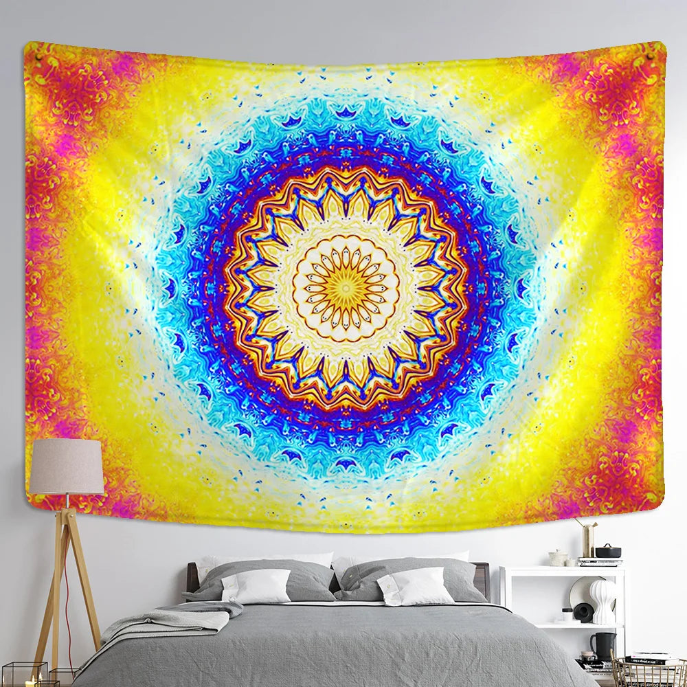 DecorBites™ Indian Mandala Tapestry Boho Wall Hanging Sleeping Pad Beach Throw Rug