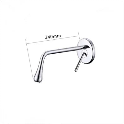 DecorBites™ Brushed Gold Basin Faucet, Hot & Cold Mixer Tap, In-Wall Water Drop Faucet