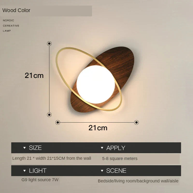 DecorBites™ Glass Ball LED Wall Lamp for Modern Nordic Lighting in Living Bedroom