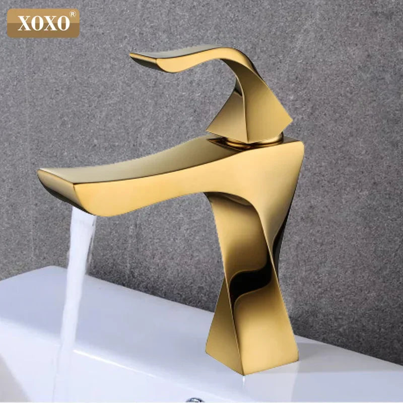 DecorBites™ Contemporary Brass Basin Faucet with Single Handle Mixer for Bathroom
