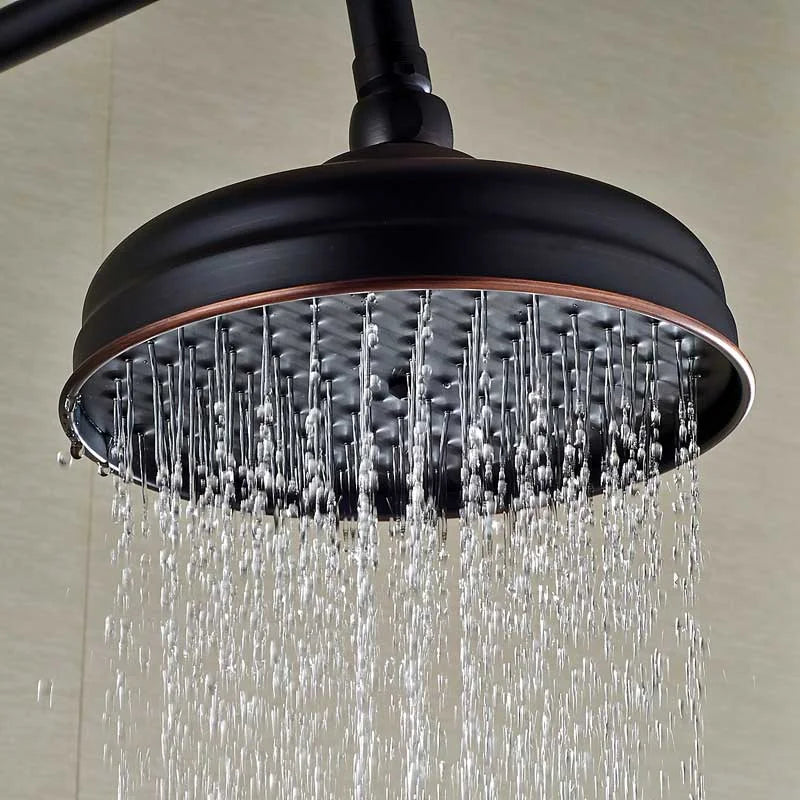 DecorBites™ 8" Antique Brass Rainfall Shower Faucet Head for Refreshing Showers