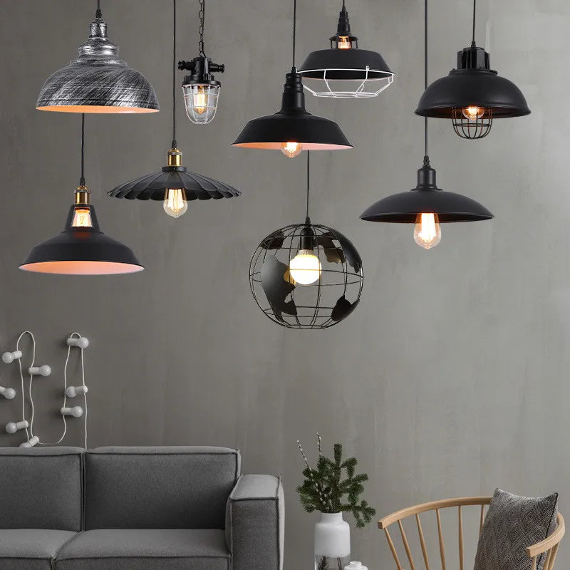 DecorBites™ Black Industrial Pendant Light for Kitchen Island Bar Farmhouse Decor