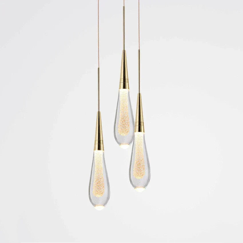 DecorBites™ Crystal Glass LED Pendant Lights for Restaurant, Bar & Staircase