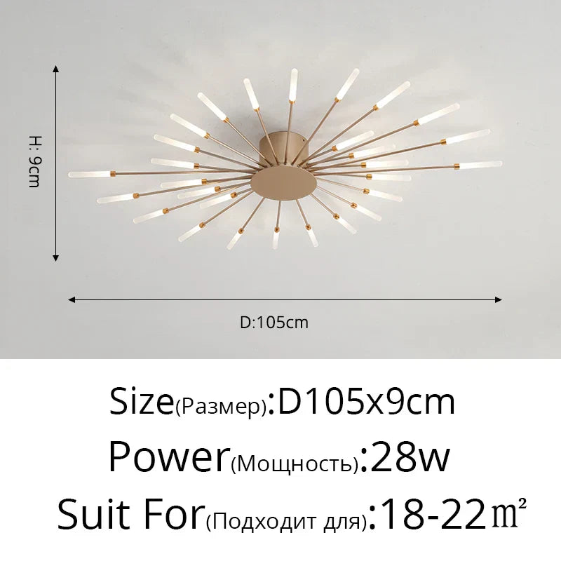 DecorBites™ LED Acrylic Ceiling Light Fixture for Bedroom Hall Living Room Kids, Modern Luster
