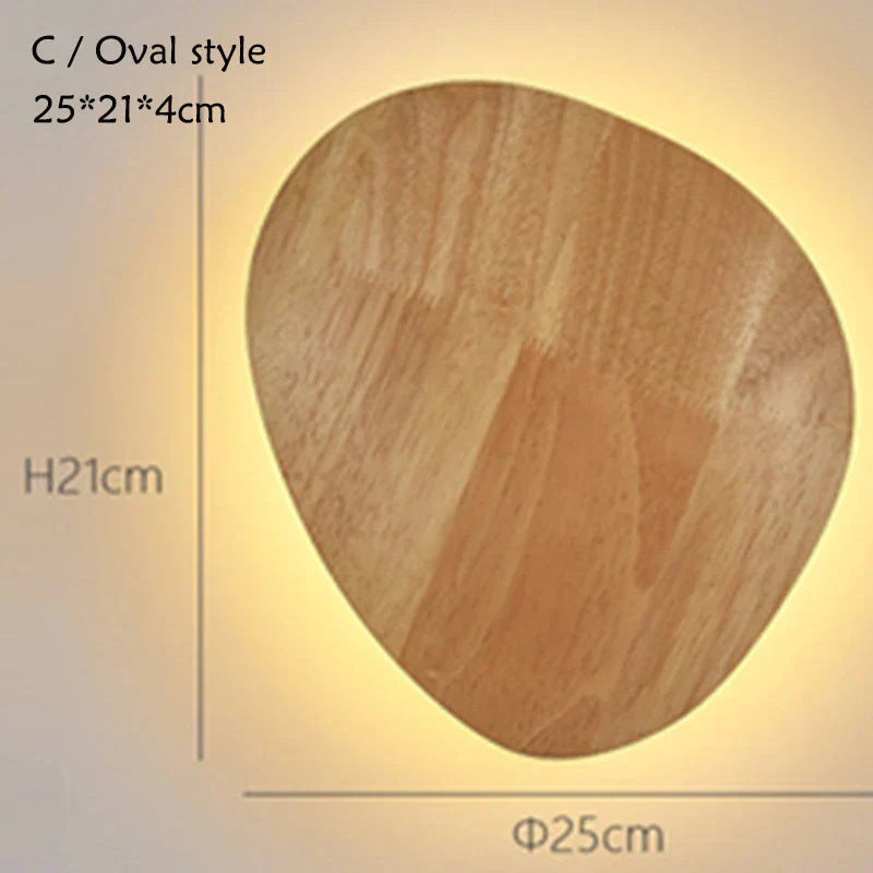 DecorBites™ LED Wooden Wall Lamp: Modern Nordic Style Bedroom Wall Light, AC110-240V