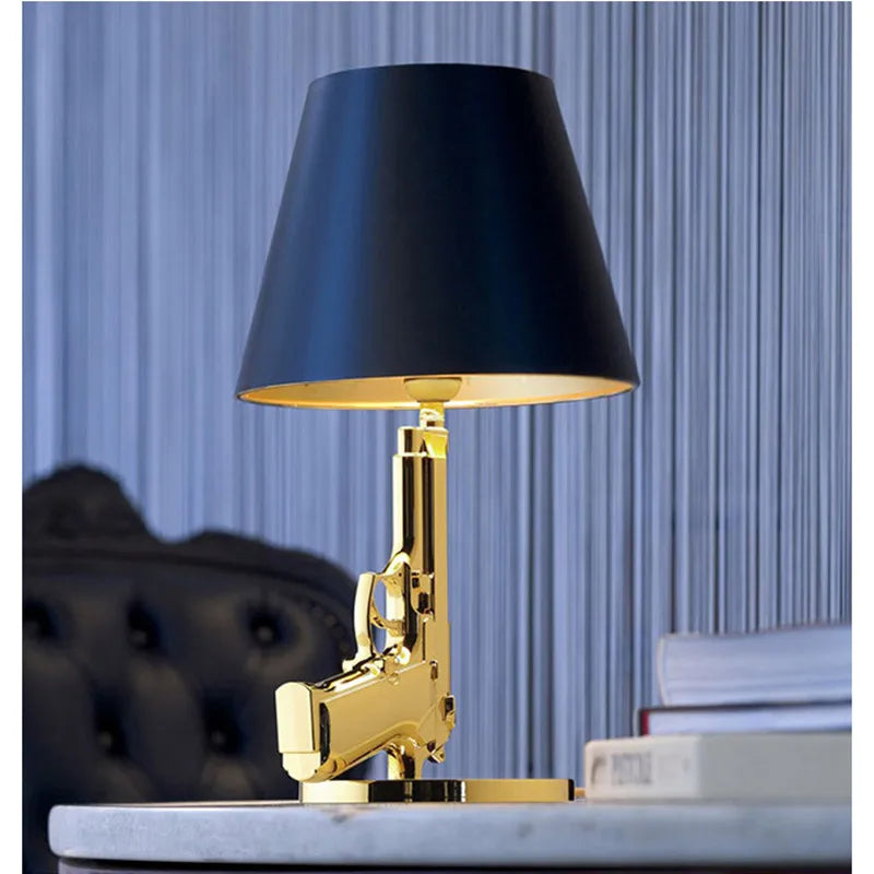 DecorBites™ Gold AK47 Floor Lamp: Modern Resin Night Light for Home Decor