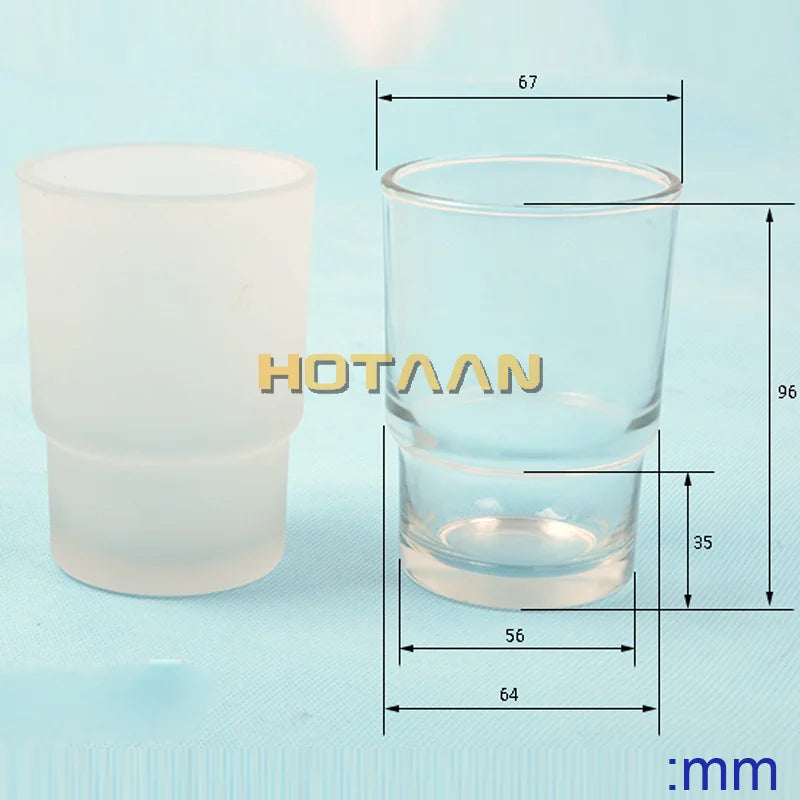 DecorBites™ Glass Tumbler Cup Bathroom Accessories - Toothbrush Cup YT-97