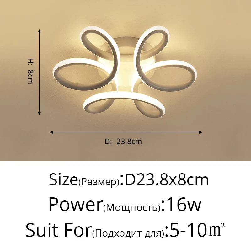 DecorBites™ LED Chandelier Black White Ceiling Lights