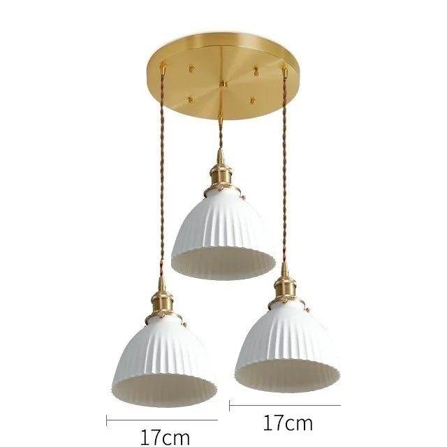 DecorBites™ Ceramic LED Pendant Lights | Copper Modern Hanglamp for Home Indoor Lighting