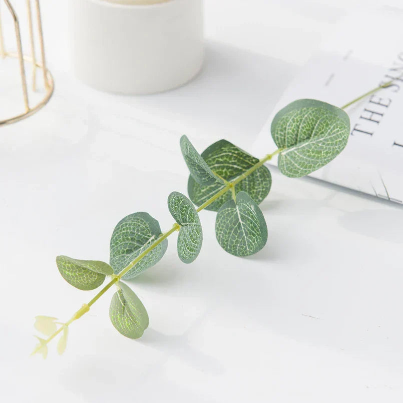 DecorBites™ Eucalyptus Leaves Artificial Plants for Home Wedding Decor & Outdoor Christmas Wreaths