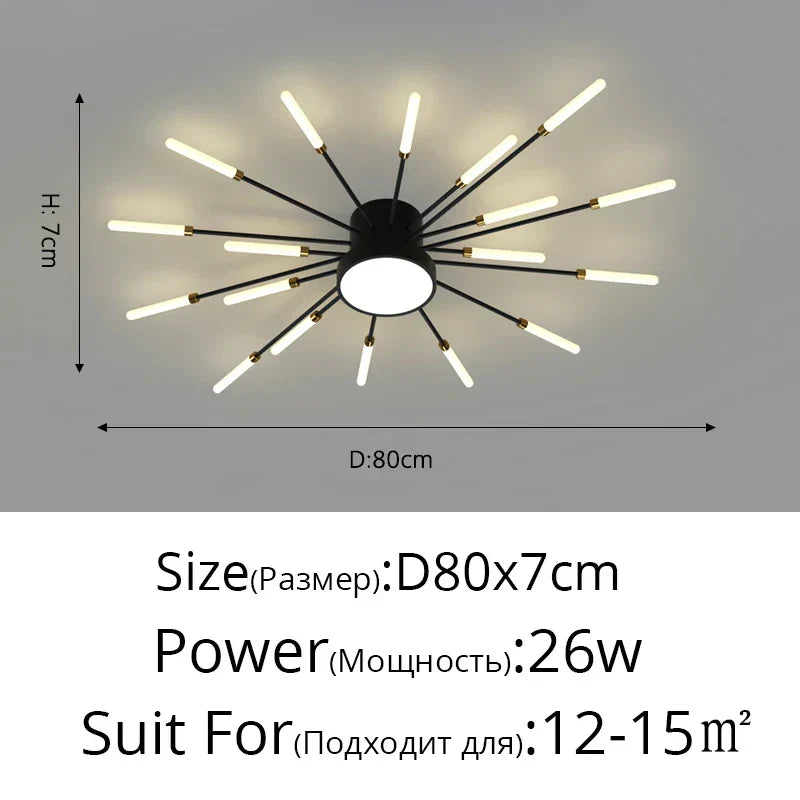 DecorBites™ LED Acrylic Ceiling Light Fixture for Bedroom Hall Living Room Kids, Modern Luster