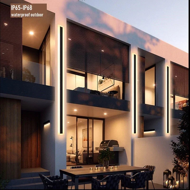 DecorBites™ Aluminum Waterproof LED Outdoor Wall Lamp IP65 IP68 for Villa Courtyard