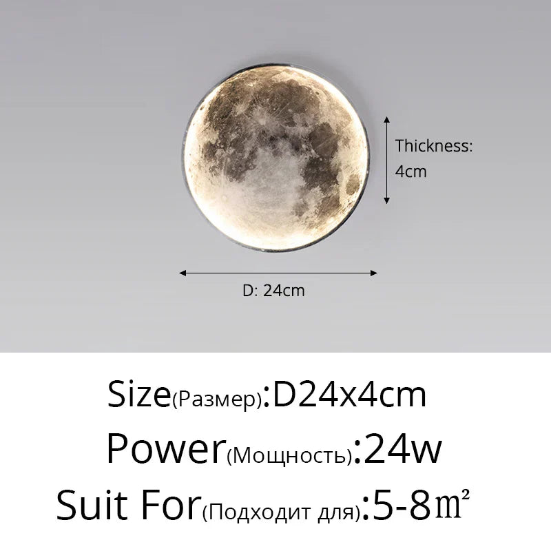 DecorBites™ LED Moon Wall Lamp: Modern, Nordic, Minimalist, Bedroom, Living Room Decor
