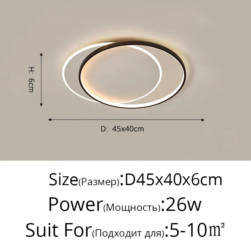 DecorBites™ LED Ceiling Lights: Bedroom Study Living Room Round Luminaria Lustres Lamparas Avize
