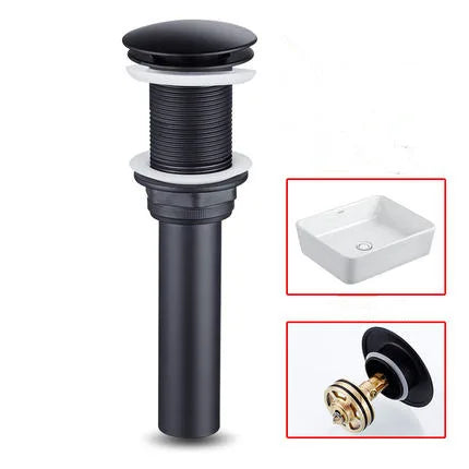 DecorBites™ Black Stainless Steel Bathroom Basin Sink Mixer Tap Hot Cold Faucet