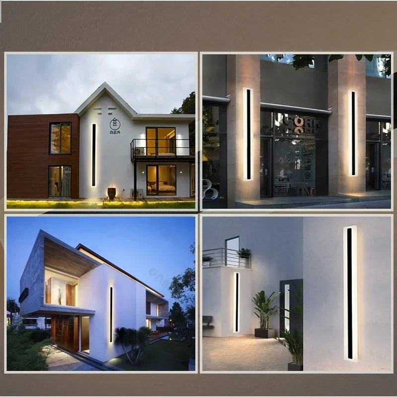 DecorBites™ Aluminum Waterproof LED Outdoor Wall Lamp IP65 IP68 for Villa Courtyard