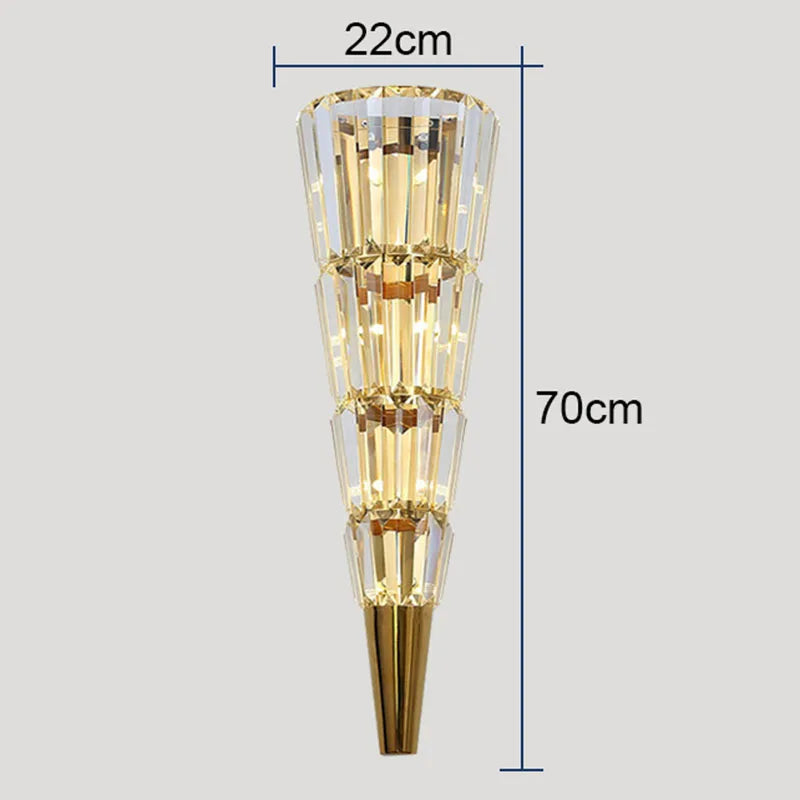 DecorBites™ Crystal Torch Wall Lamp: Modern Light Luxury for Living Room, Bedroom, Study, Restaurant.