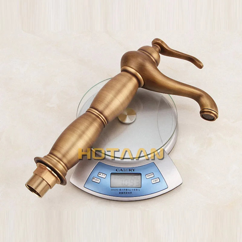 DecorBites™ Antique Bronze Tall Basin Faucet - Luxury Europe Style Solid Copper Mixer