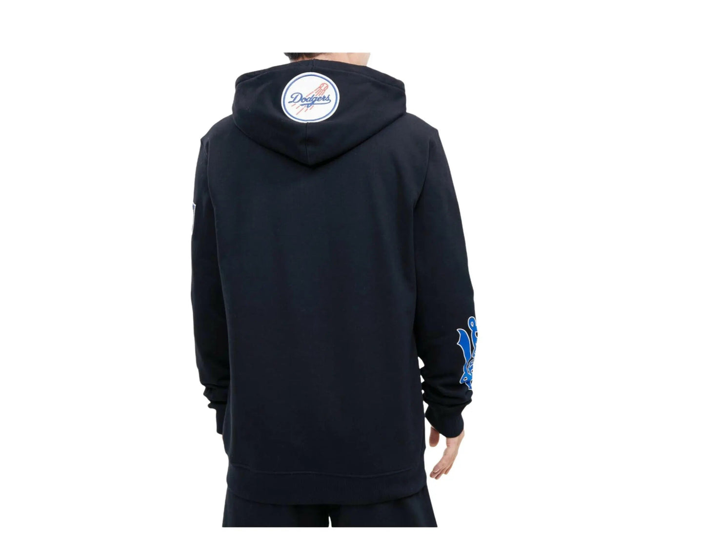 Pro Standard MLB Los Angeles Dodgers Stacked Logo Men Pullover Hoodie Black