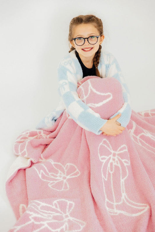 Light Pink Cowgirl Cozy Blanket
