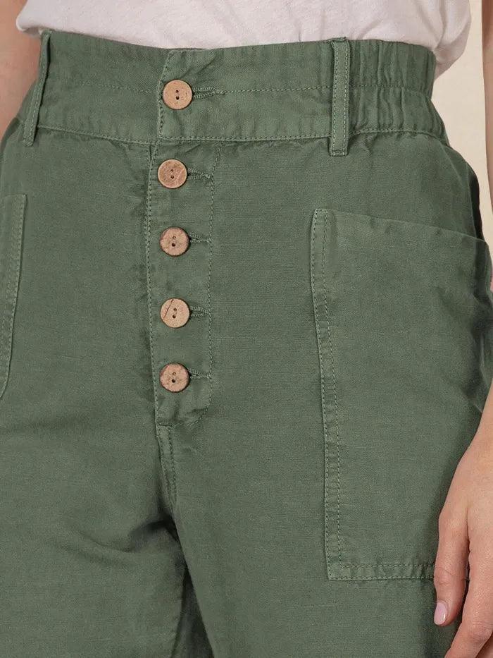 Linen Simple Button Fly Trousers HEIDI
