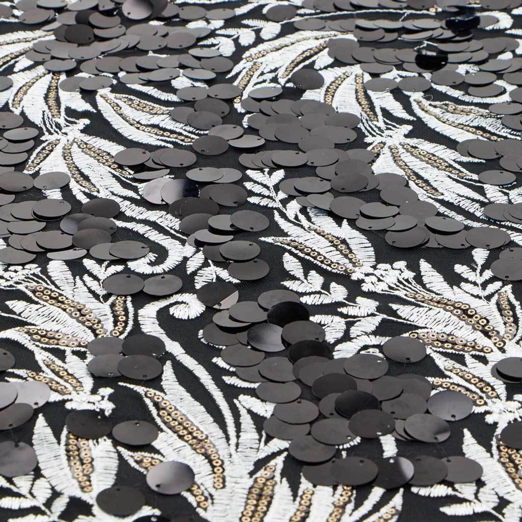 Luscious Embroidered Mesh Fabric | Blue Moon Fabrics