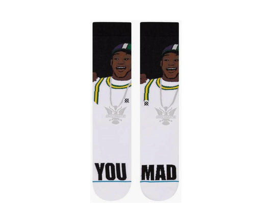 Stance Anthem Cam’ron You Mad Crew Socks Black/White
