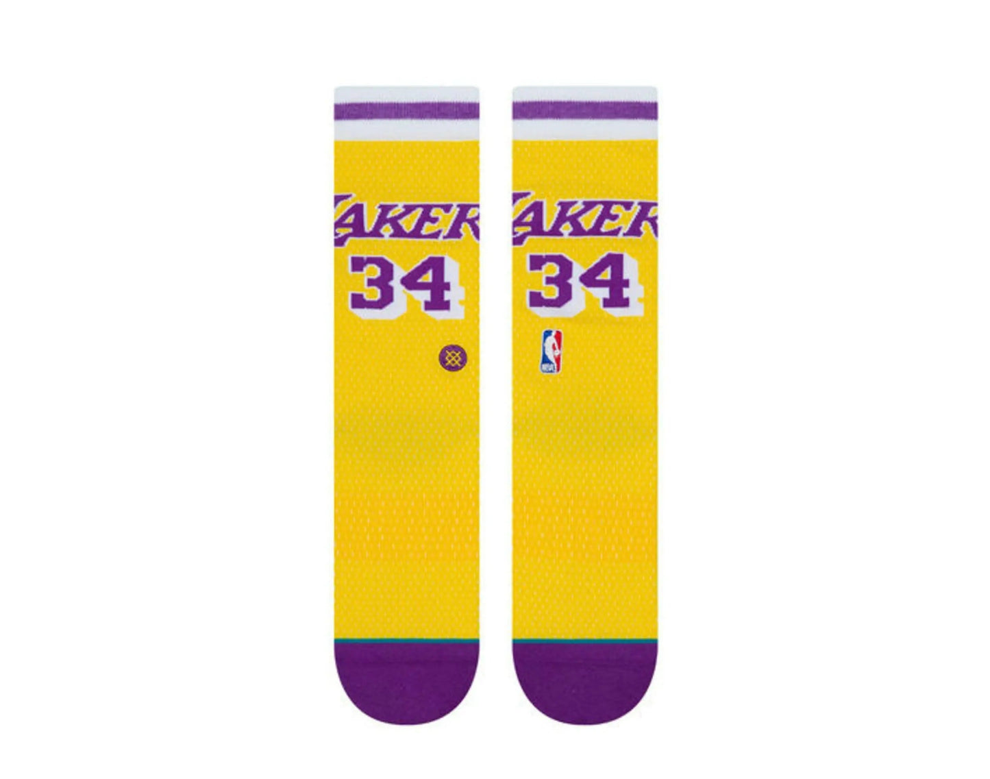 Stance Shaq HWC Jersey NBA Crew Socks Yellow/Purple