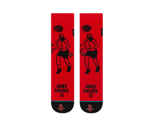 Stance Harden Stencil Crew Socks Red/Black