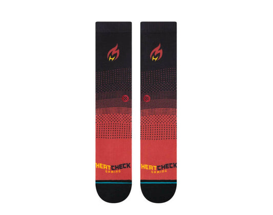Stance NBA Miami Heat Check Gaming 2K Crew Socks Burgundy
