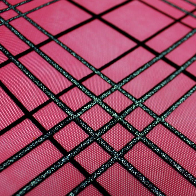 Mary Jane Glitter Stretch Mesh | Blue Moon Fabrics