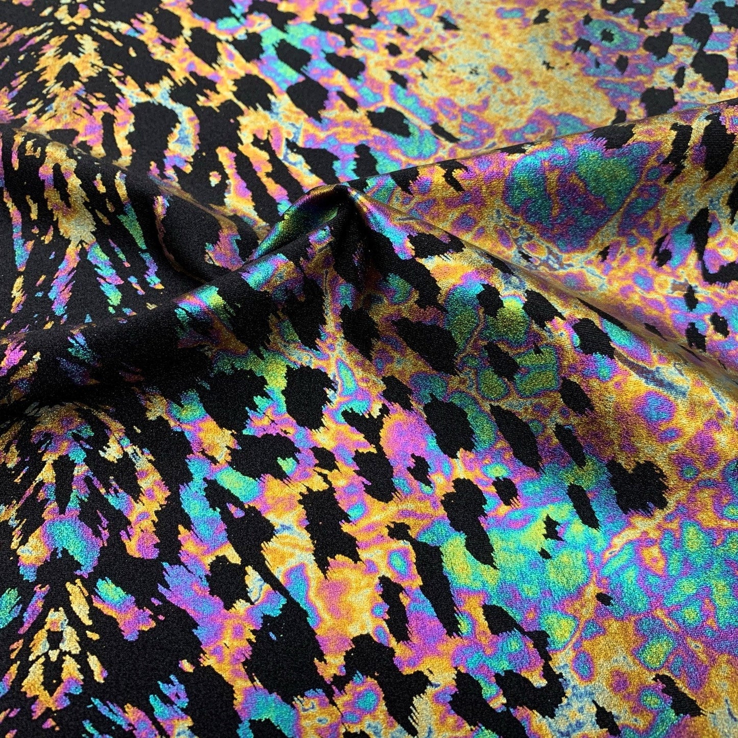 Naga Foil Printed Spandex Fabric | Blue Moon Fabrics