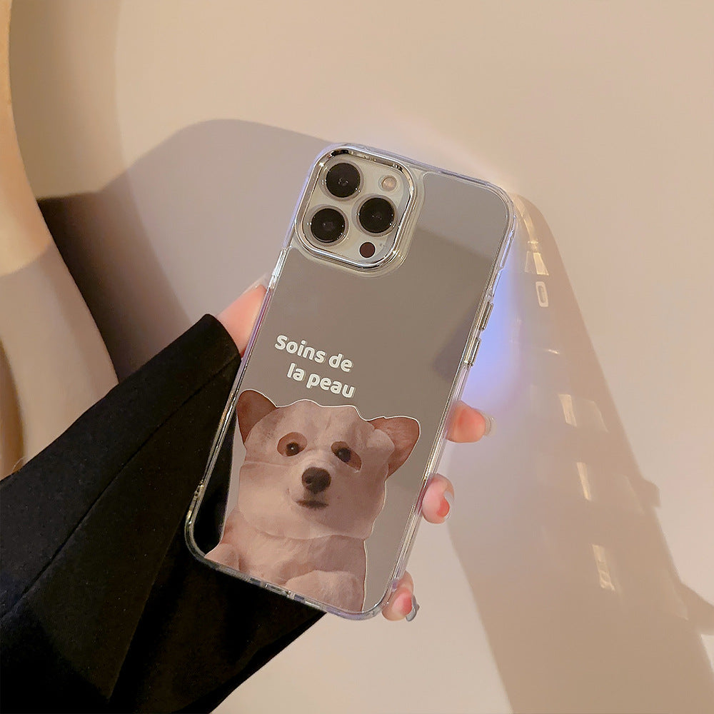 Niche cute mask cat and dog 16 for iPhone17promax Apple 11 couple 15 mirror phone case 12