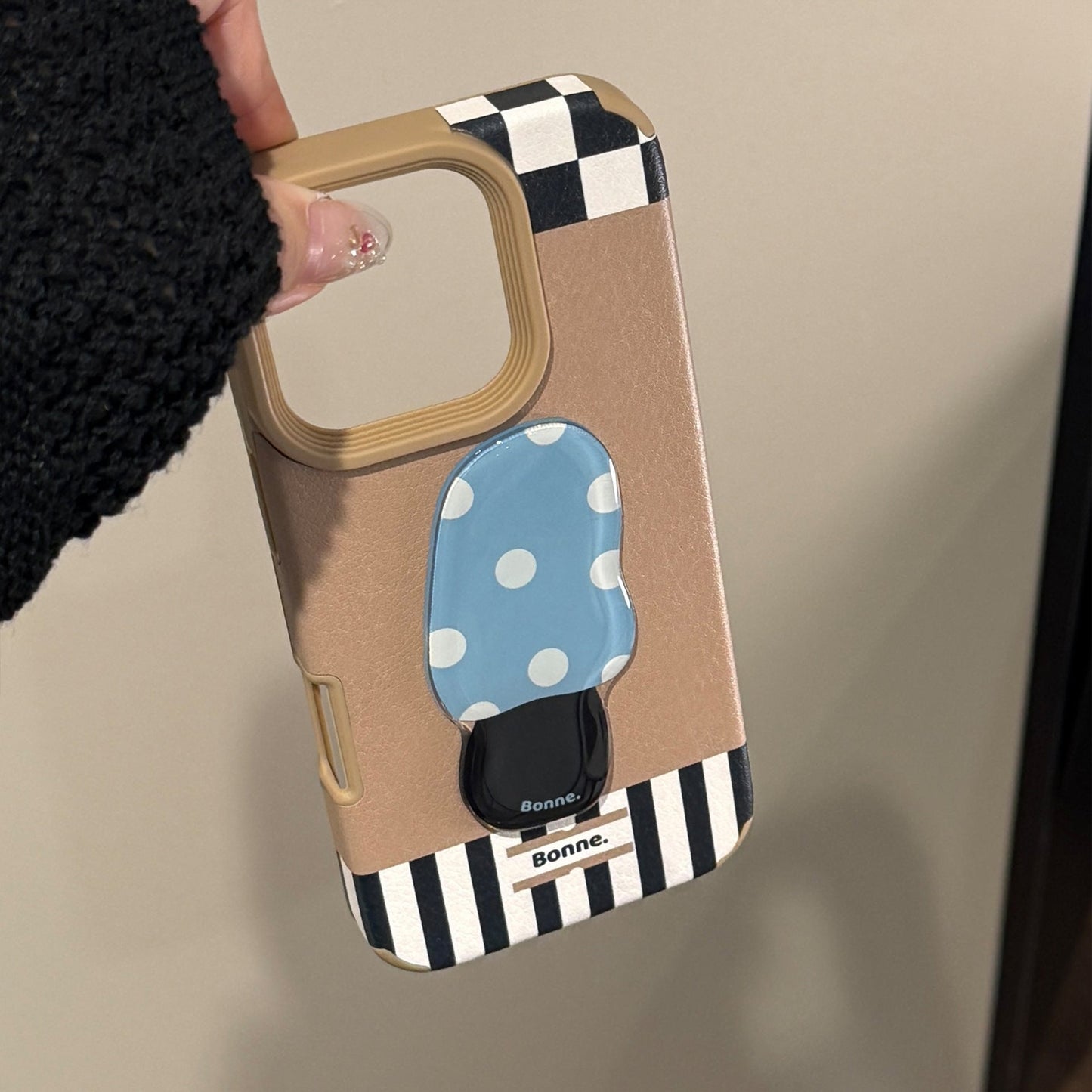 Leather pattern three-dimensional application iphone16 mobile phone case Apple 17promax teacup desk lamp 14 advanced sense 13 anti-drop