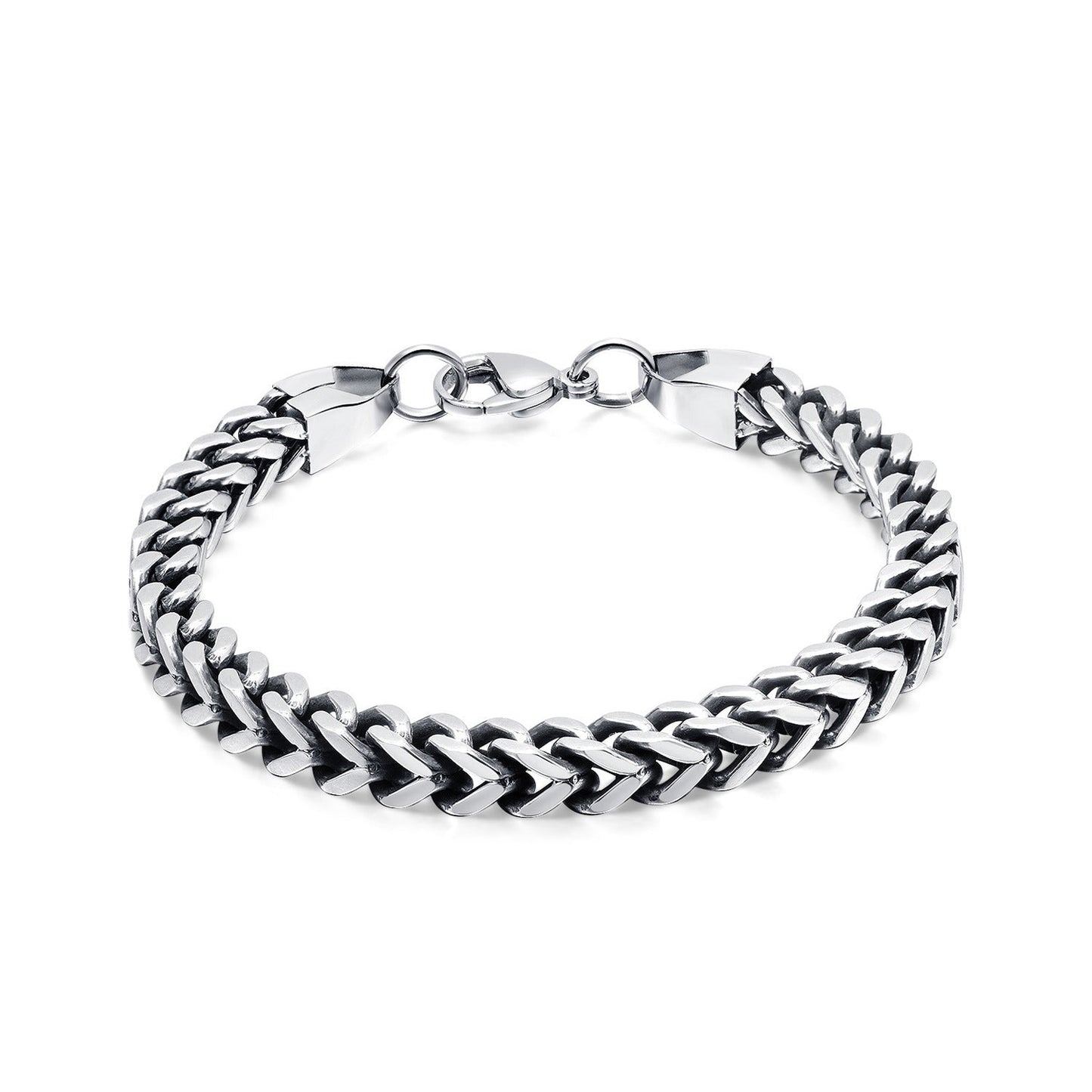 Stainless steel round grinding Cuban bracelet