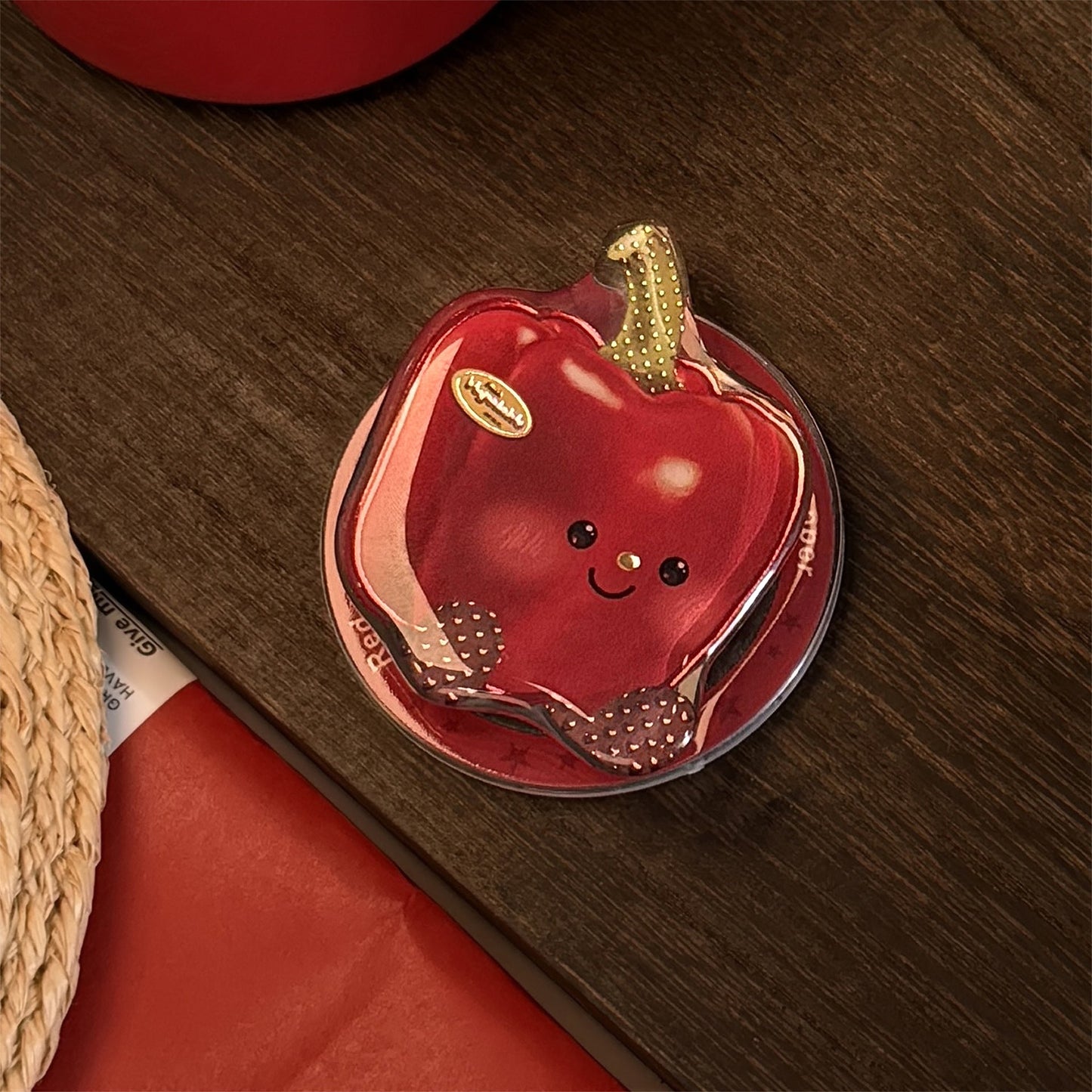 Gilt Vegetable Cartoon Suitable for Magsafe Magnetic Bracket Mobile Phone Airbag Bracket Telescopic Portable Advanced Personality