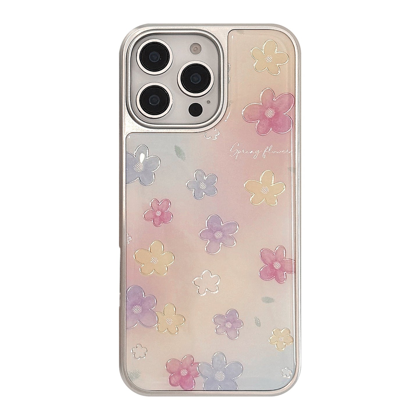 Gilt Epoxy 17 Apple 16Pro Max mobile phone case iphone15 smudge flower 14 suitable for Huawei mate70