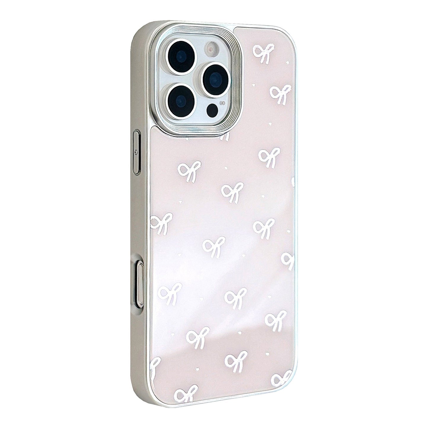Gilt ins bow apple 16 mobile phone case for iPhone15 anti-drop 17pro max glass 14 sweet