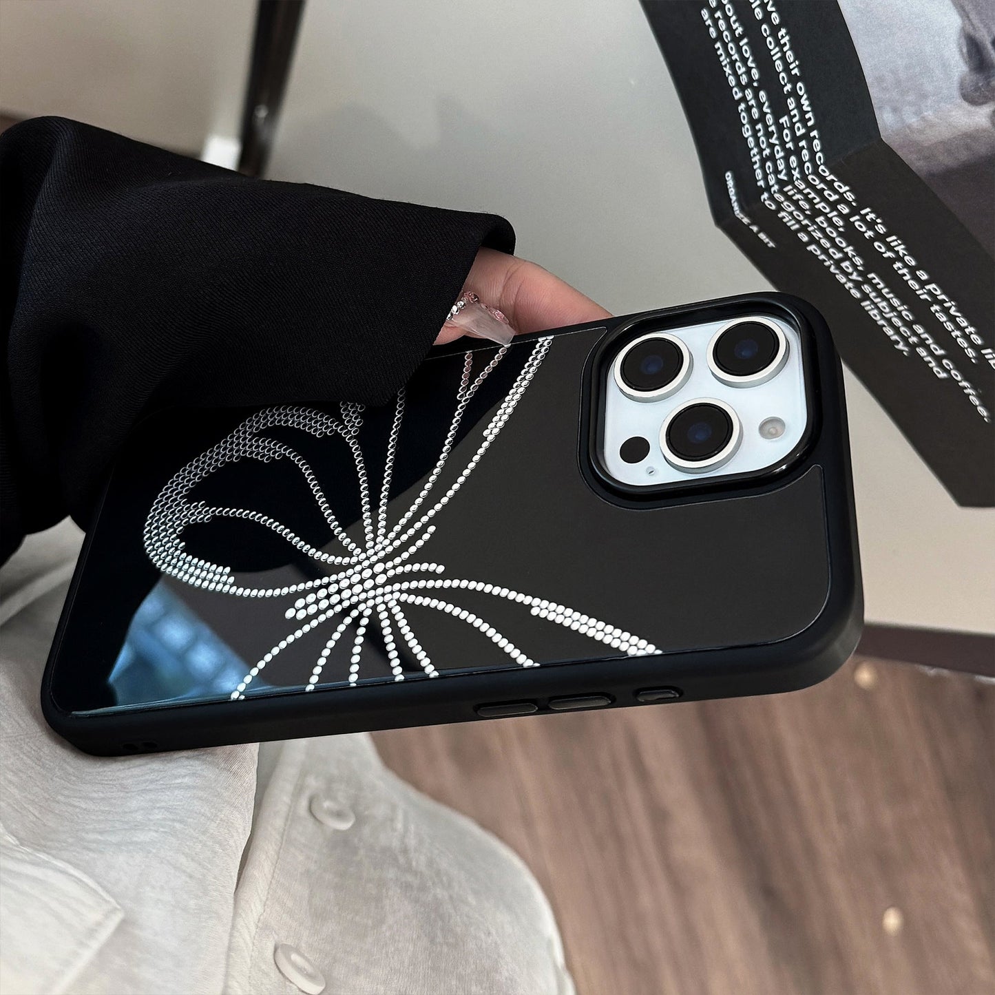 Gilt ins butterfly suitable for 16 apple 15pro max mobile phone case iphone14 acrylic 17 personality Europe and America
