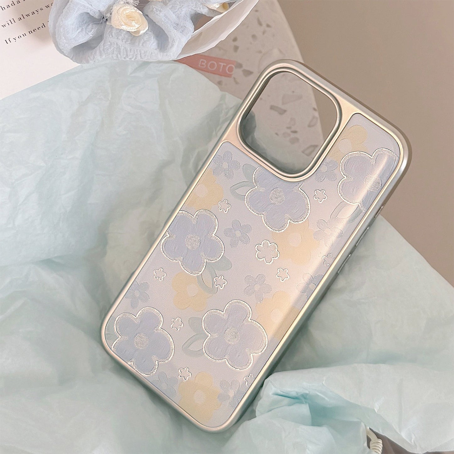 Gilt ins oil painting flower apple 16promax mobile phone case iphone15 Epoxy 17 suitable for huawei mate70