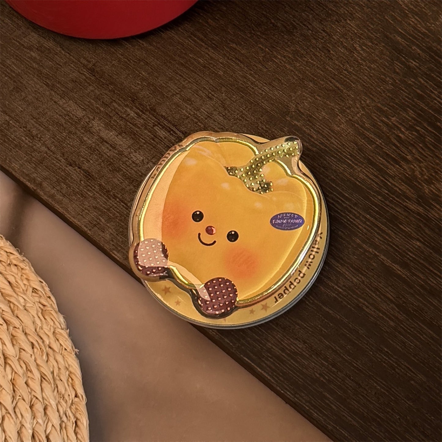 Gilt Vegetable Cartoon Suitable for Magsafe Magnetic Bracket Mobile Phone Airbag Bracket Telescopic Portable Advanced Personality