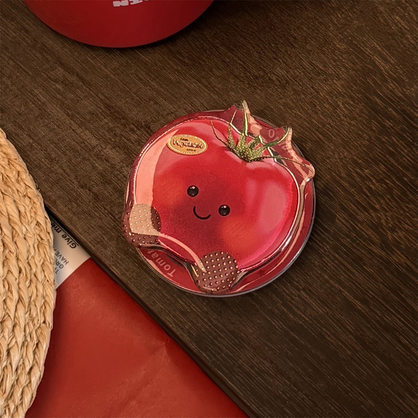 Gilt Vegetable Cartoon Suitable for Magsafe Magnetic Bracket Mobile Phone Airbag Bracket Telescopic Portable Advanced Personality