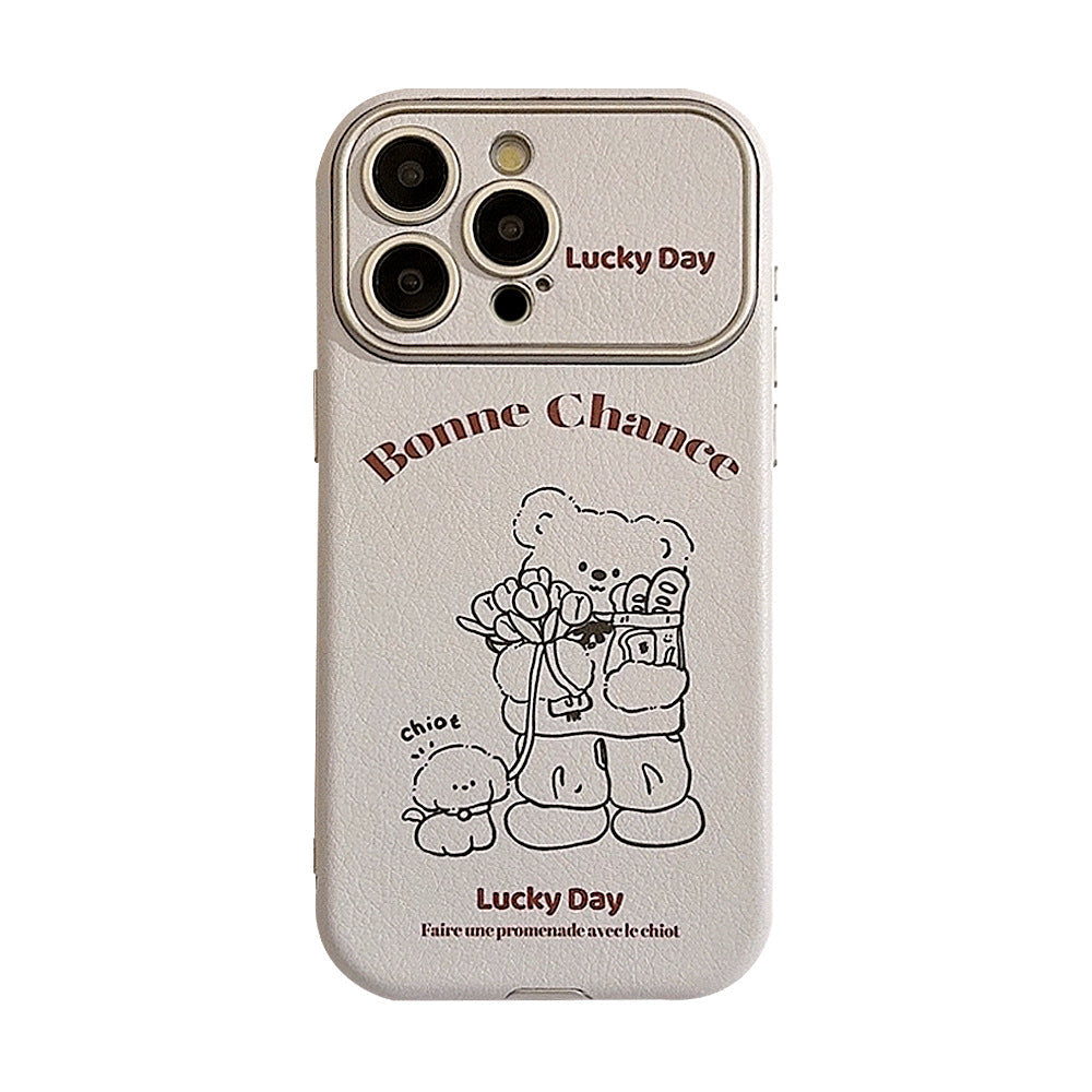 Korean wind ins cortical bear is suitable for iphone14 apple 16 mobile phone case 15pro max super cute 17 fresh 12
