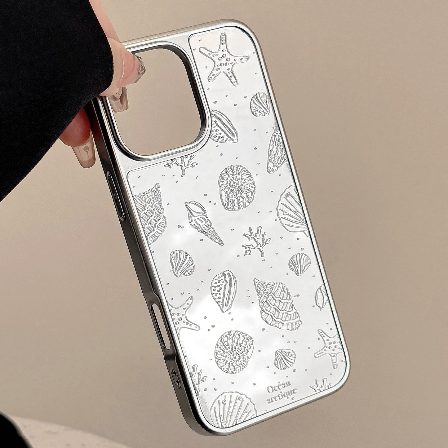 Gilt plating applies to Apple 16promax mobile phone case iphone17 starfish shell 13 mirror premium 12 hard