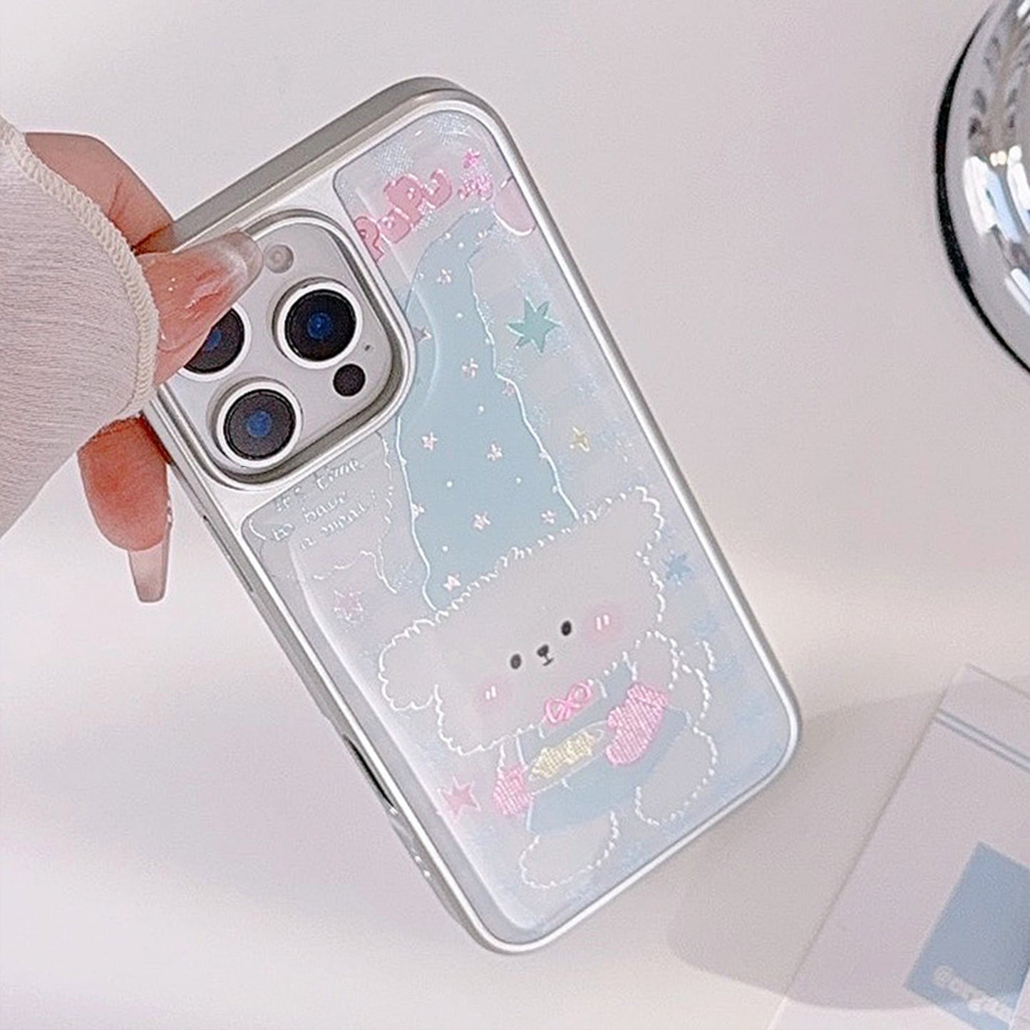 Gilt iphone16 mobile phone case 15promax plaid cartoon puppy 14 Apple 13 Epoxy 17 for Huawei