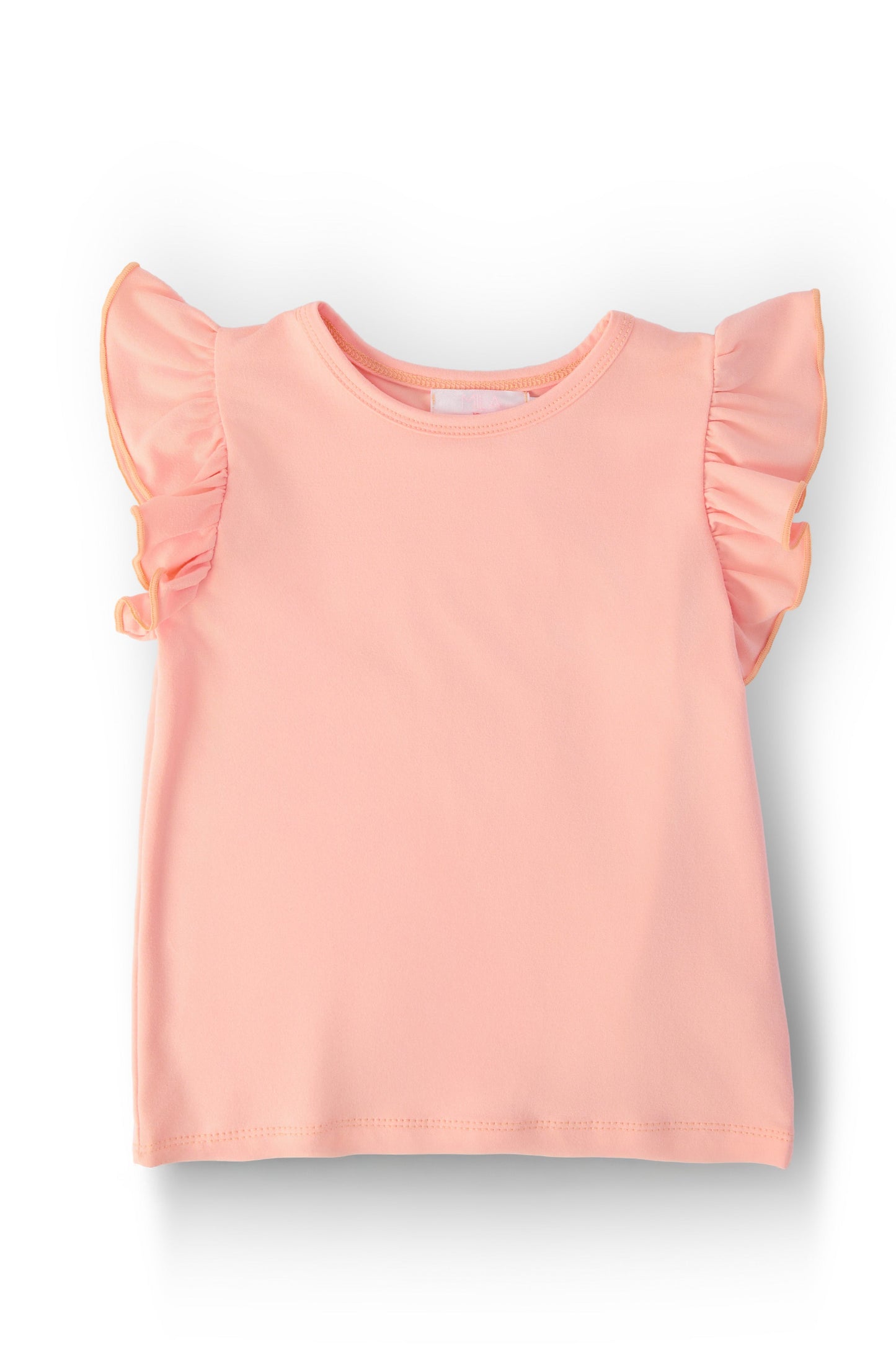 Peach S/S Ruffle Tee