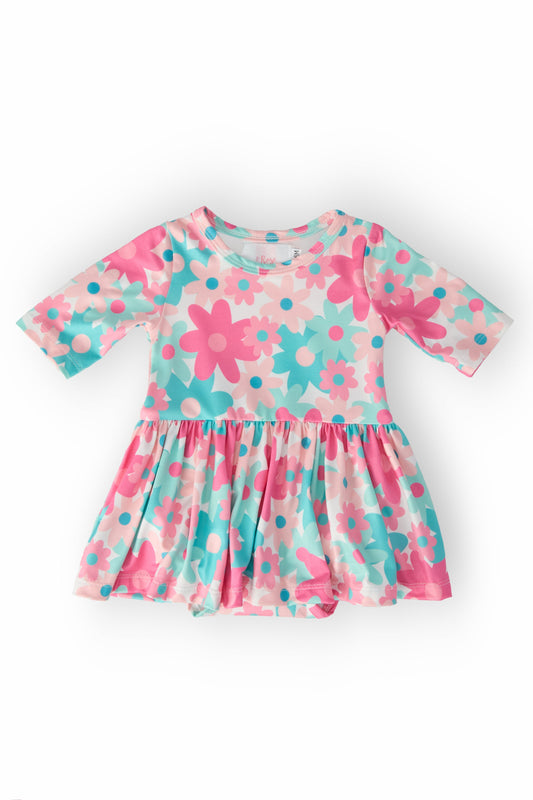 Petal Perfection 3/4 Sleeve Twirl Bodysuit