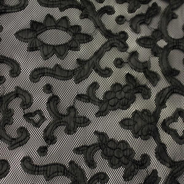 Renee Embroidered Mesh Fabric | Blue Moon Fabrics