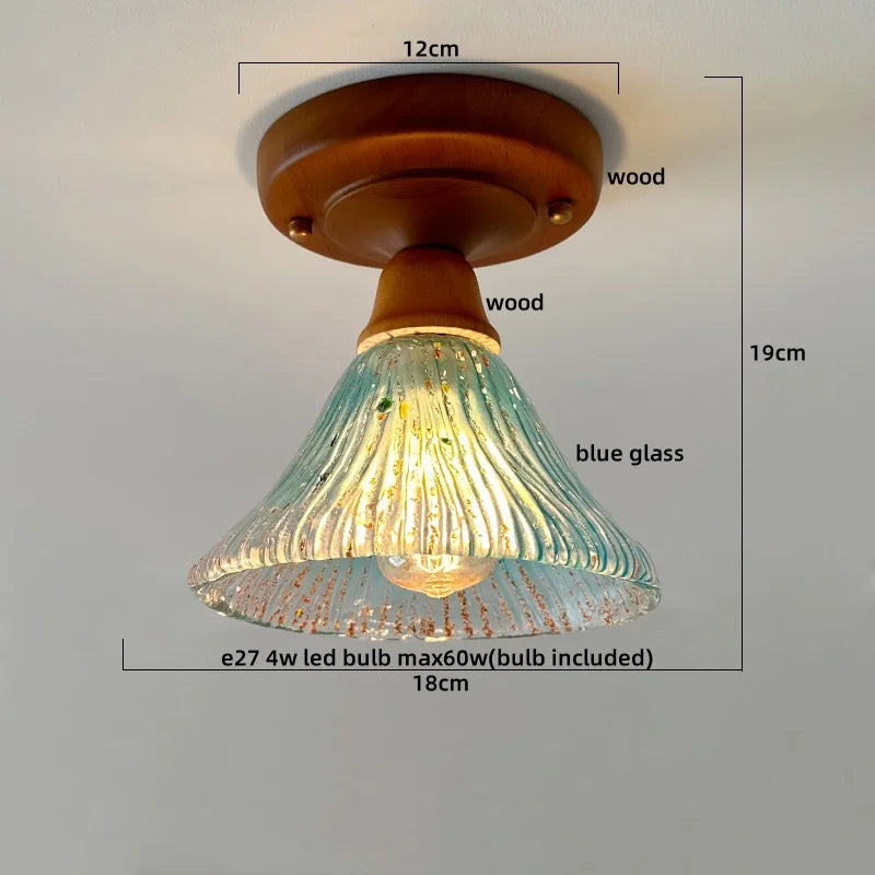 DecorBites™ Glass Copper LED Ceiling Lamp Modern Style for Home Decor and Restaurant