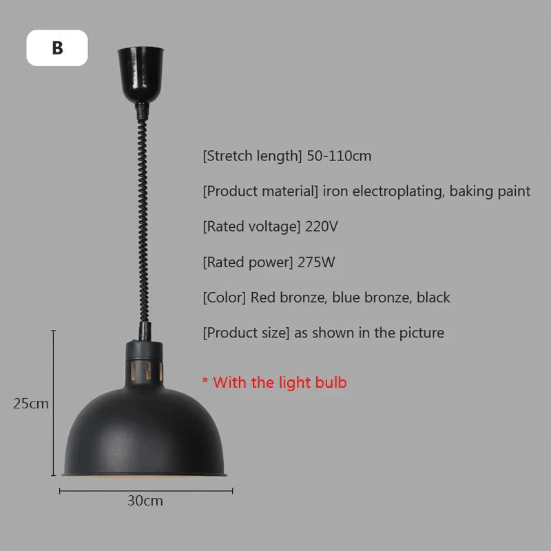 DecorBites™ 275W Electric Food Heat Preservation Lamp for Kitchen Restaurant Buffet
